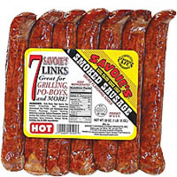 Savoies 7 Links Smoked Mixed Hot Sausage