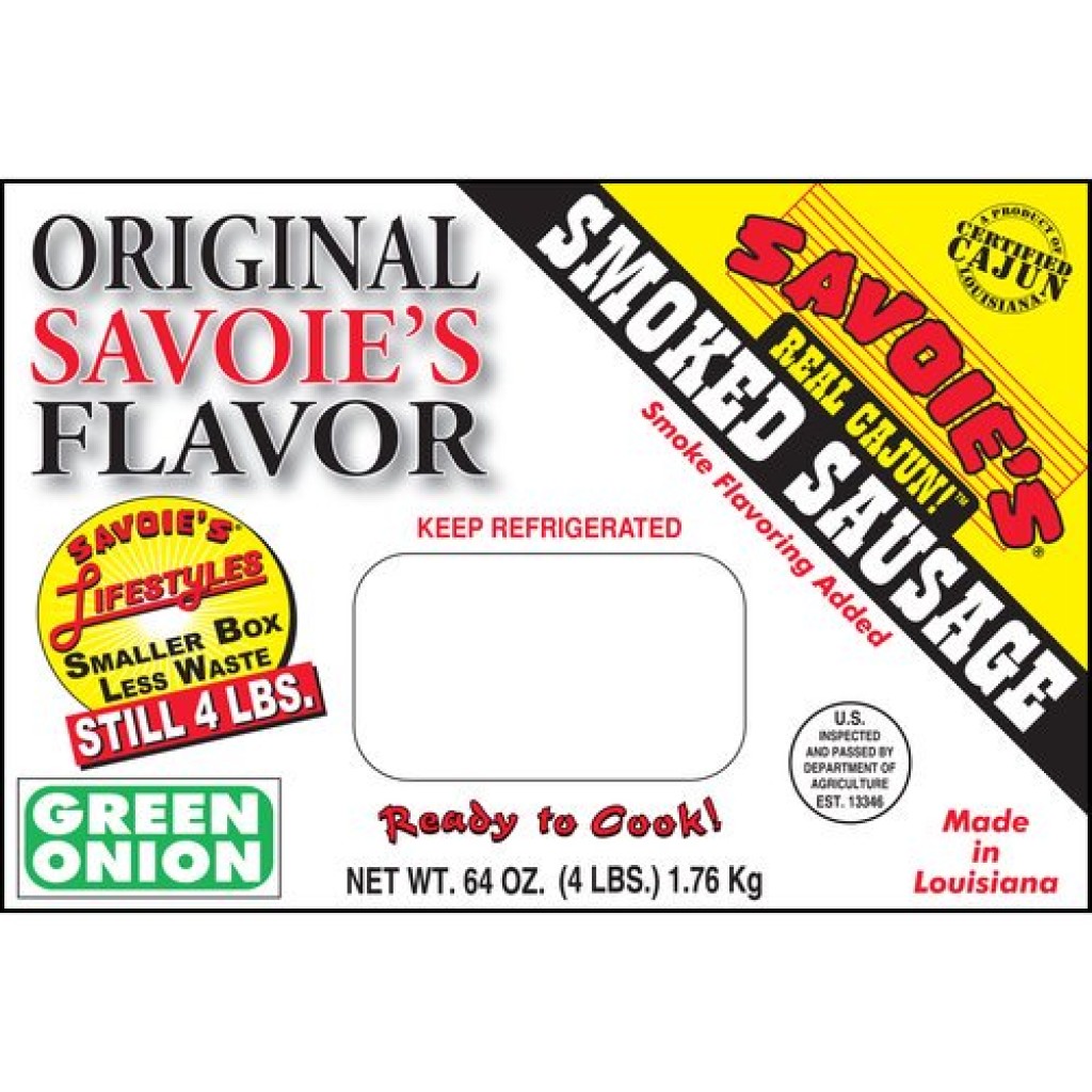 Savoie's Smoked Mixed Green Onion Sausage