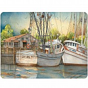 Shrimp Boat Cutting Board (tempered glass)