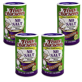 Tony Chachere's No Salt Creole Seasoning 5 oz - Pack of 4