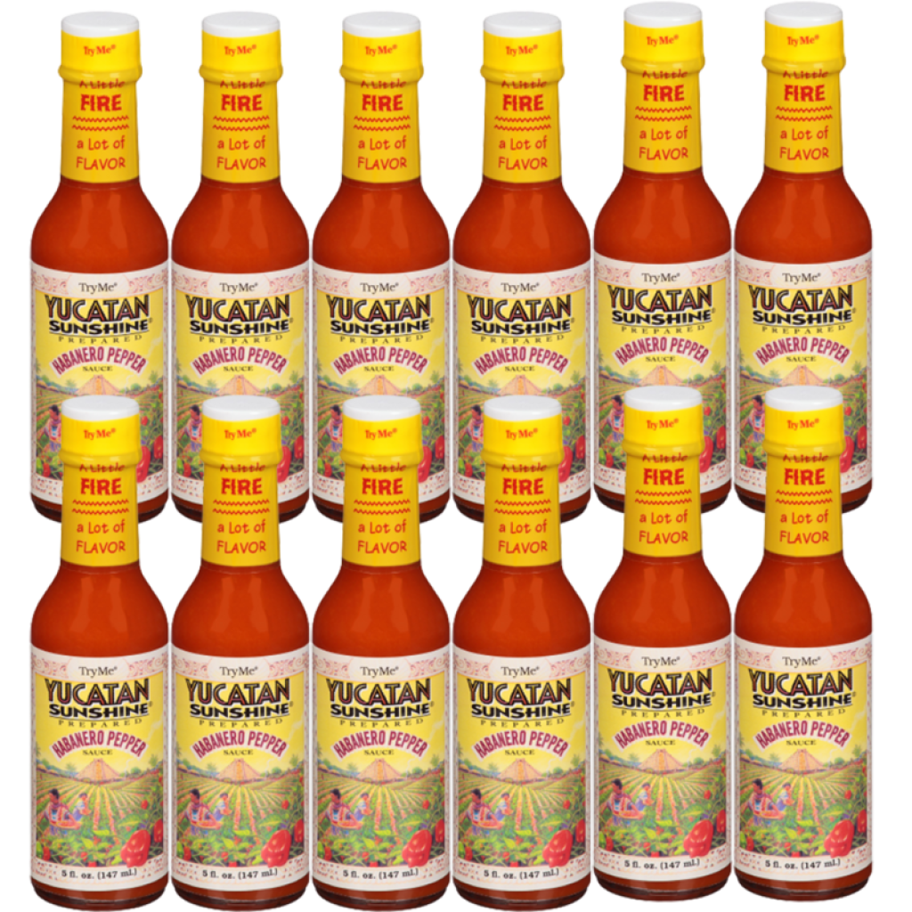 TryMe Yucatan Sunshine Habanero Sauce 5 oz Pack of 12