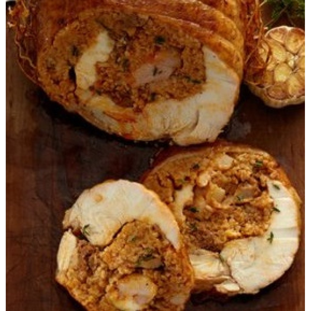 Premium Turducken Roll with Shrimp & Sausage
