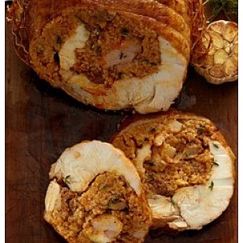 Turducken Roll with Shrimp & Sausage 4 lbs