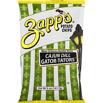 Zapp's Cajun Dill Potato Chips Gator-tator