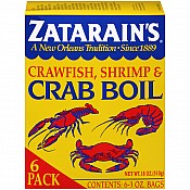 Zatarain's 6 pack - 3 oz. Zatarain's Shrimp & Crab Boil