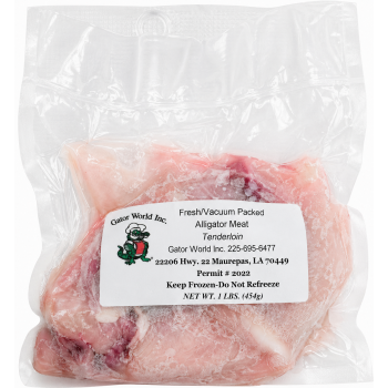 alligator tenderloin 1 lb raw Louisiana gator meat frozen