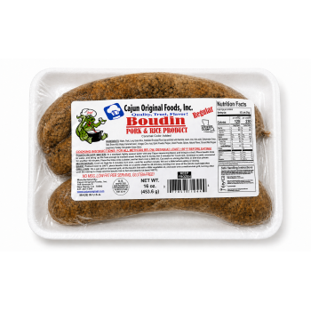 Cajun Original Pork Boudin in traditional presentation