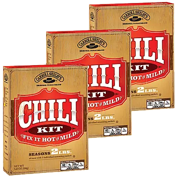 Carroll Shelby's Original Texas Chili 3.65 oz Pack of 3