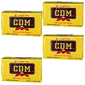 CDM Dark Roast Coffee & Chicory (Auto Drip) 13 oz Brick Pack of 4