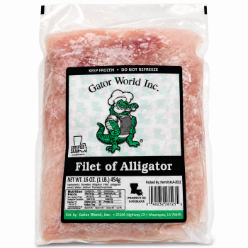 Gator World alligator fillet meat 1 lb Louisiana alligator tenderized fillets