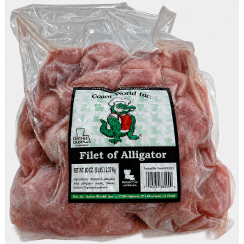 Gator World alligator tenderized filets 5 lb bulk bag Louisiana gator meat