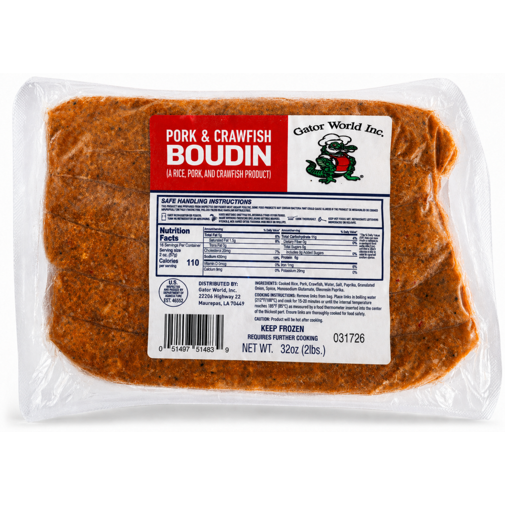 Gator World Pork & Crawfish Boudin