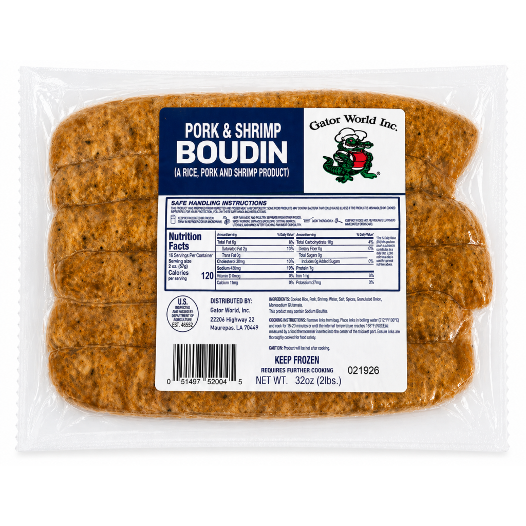 Gator World Pork & Shrimp Boudin