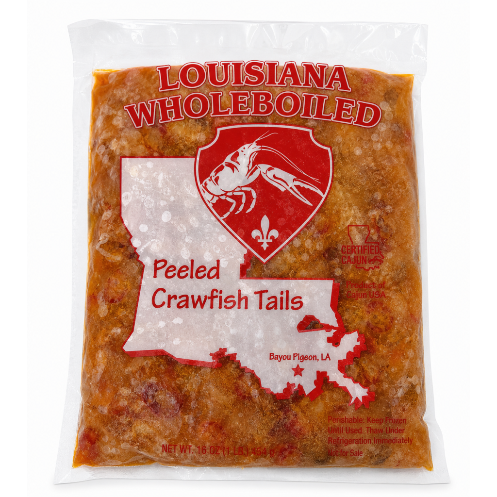 Louisiana Select Crawfish Tail Meat 1 lb – Fat-On Peeled Crawfish Tails