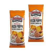 Louisiana Fish Fry Hush Puppy Seasoned Cornmeal Mix 7.5 oz - Pack of 2