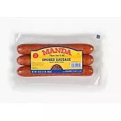Manda's Smoked Pork Sausage Hot 16 oz