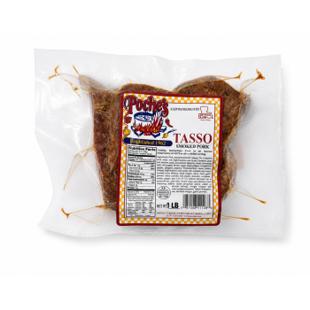 Poche's Smoked Pork Tasso 1 lb vacuum sealed package