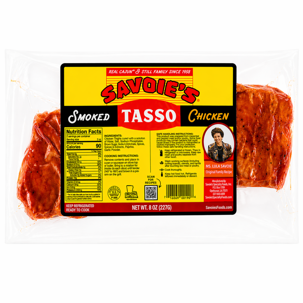 Savoie’s Smoked Chicken Tasso