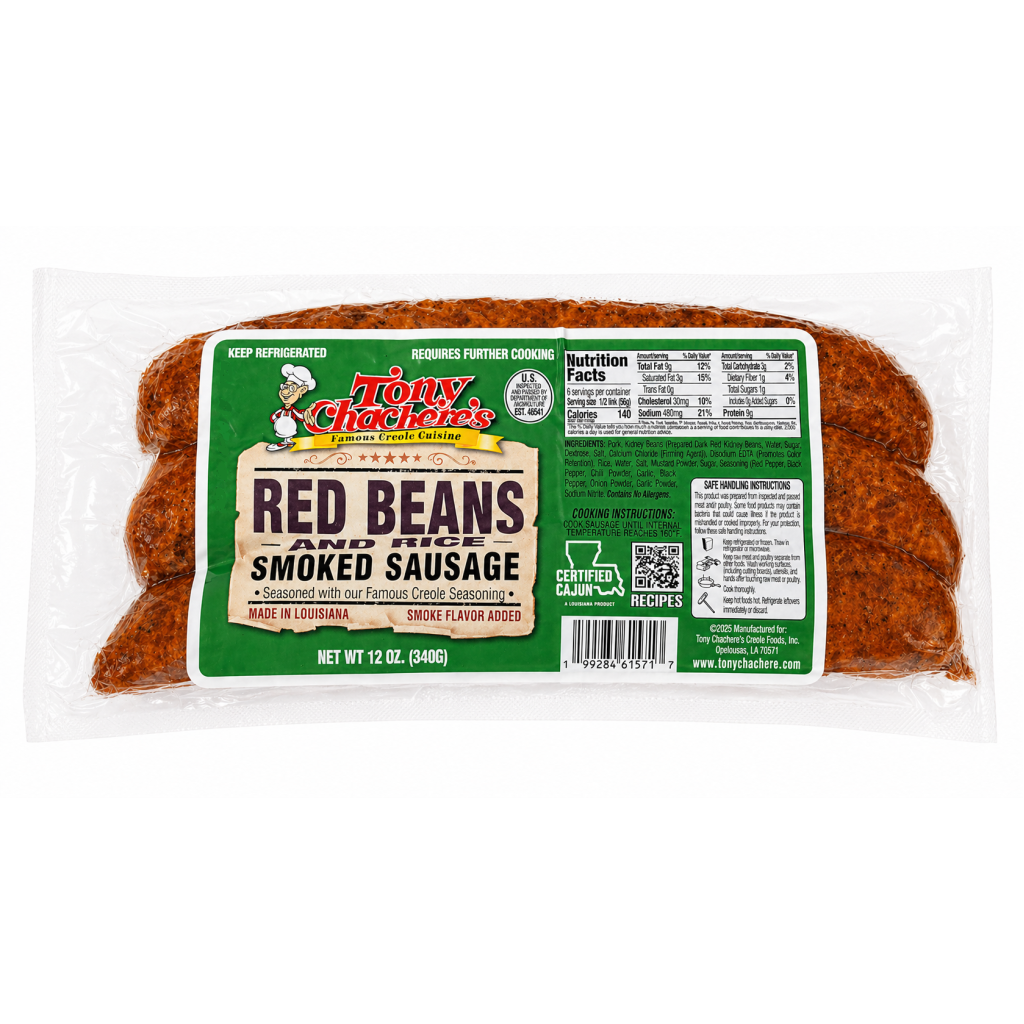 Tony Chachere’s Red Beans & Rice Smoked Sausage