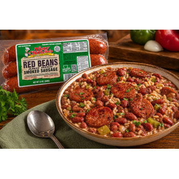 Tony Chachere’s Red Beans and Rice Smoked Sausage 12 oz Cajun sausage