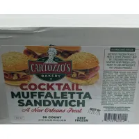 Cartozzo's Cocktail Muffuletta Sandwiches 50 count Bulk