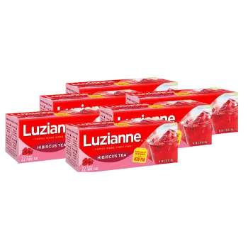 Luzianne Hibiscus Tea - Family Size (22 Count) 6 Pack