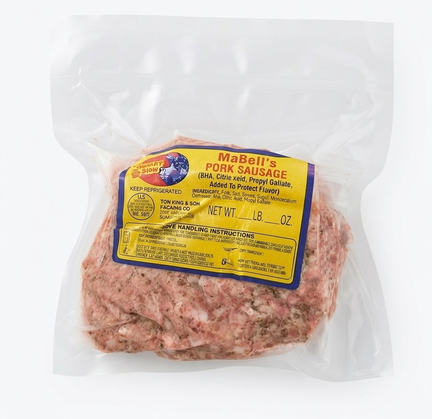 Ma Bell's Country Style Ground Pork Sausage 1 Pound
