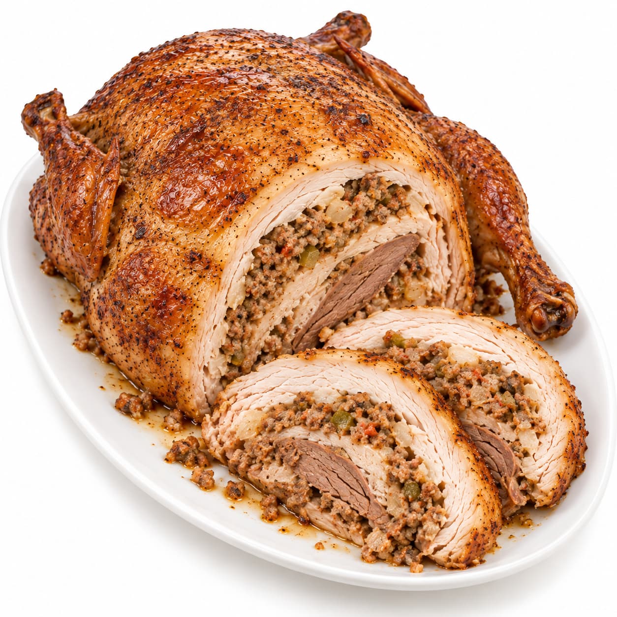 Premium Turducken with Creole Pork Sausage