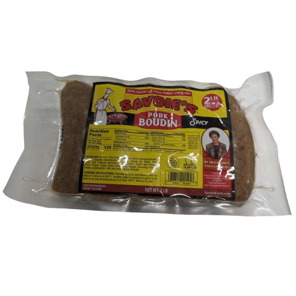 Savoie's Spicy Pork Boudin Party Links, 2 lb (10 links)