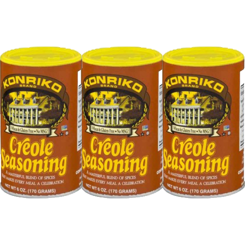 Konriko Creole Seasoning 6 oz Canister Pack of 3
