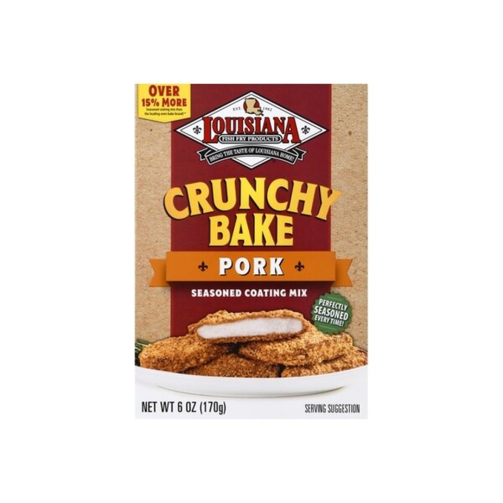 Louisiana Fish Fry Crunchy Bake Pork Coating Mix 6 oz
