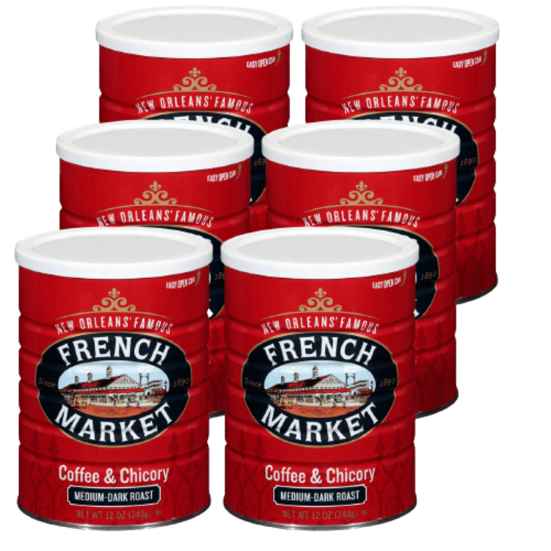 French Market Coffee & Chicory Creole Roast 12 oz Pack of 6