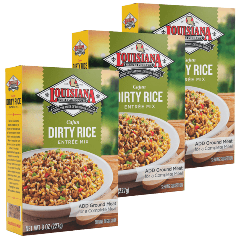 Louisiana Fish Fry Dirty Rice Mix 8 oz (3 Pack)