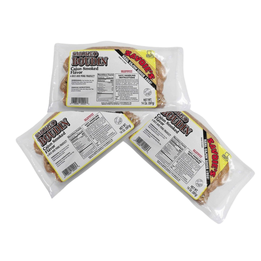 Savoie's Smoked Pork Boudin 14 oz — 3 Pack