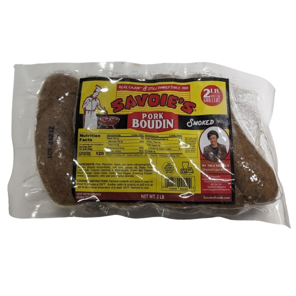 Savoie's Smoked Pork Boudin Party Links, 2 lb (10 links)